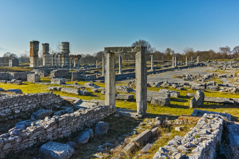 Ruins,Of,Entrance,In,The,Archeological,Area,Of,Ancient,Philippi,