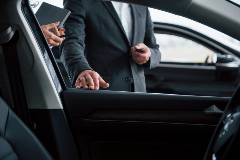 Photo from the inside of vehicle